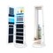 Freestanding Jewelry Cabinet with Makeup Shelf and Lighted Mirror